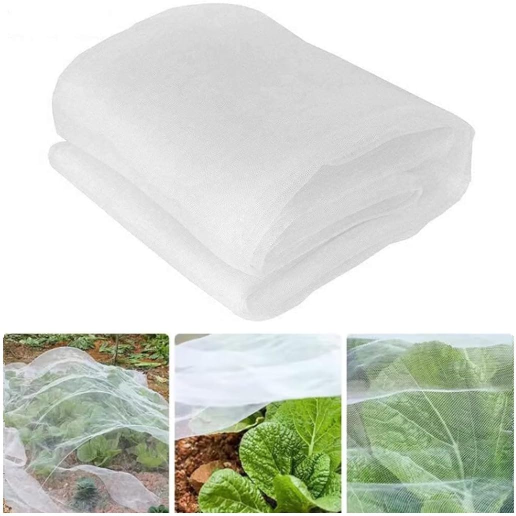 KAHEIGN Insect Protection Netting, 2.5m x 10m Vegetable Plant Protect Netting Grow Tunnel Fine Mesh for Fruits Flowers Crops Greenhouse
