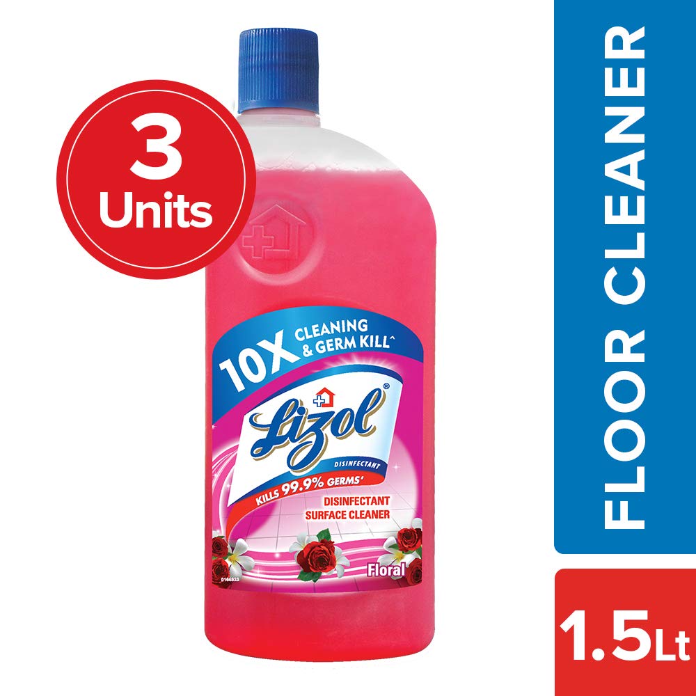 Lizol Disinfectant Surface Cleaner Floral 500ml Pack Of 3