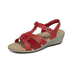 Orthofeet Women's Orthopedic Red Hope Sandals, Size 7