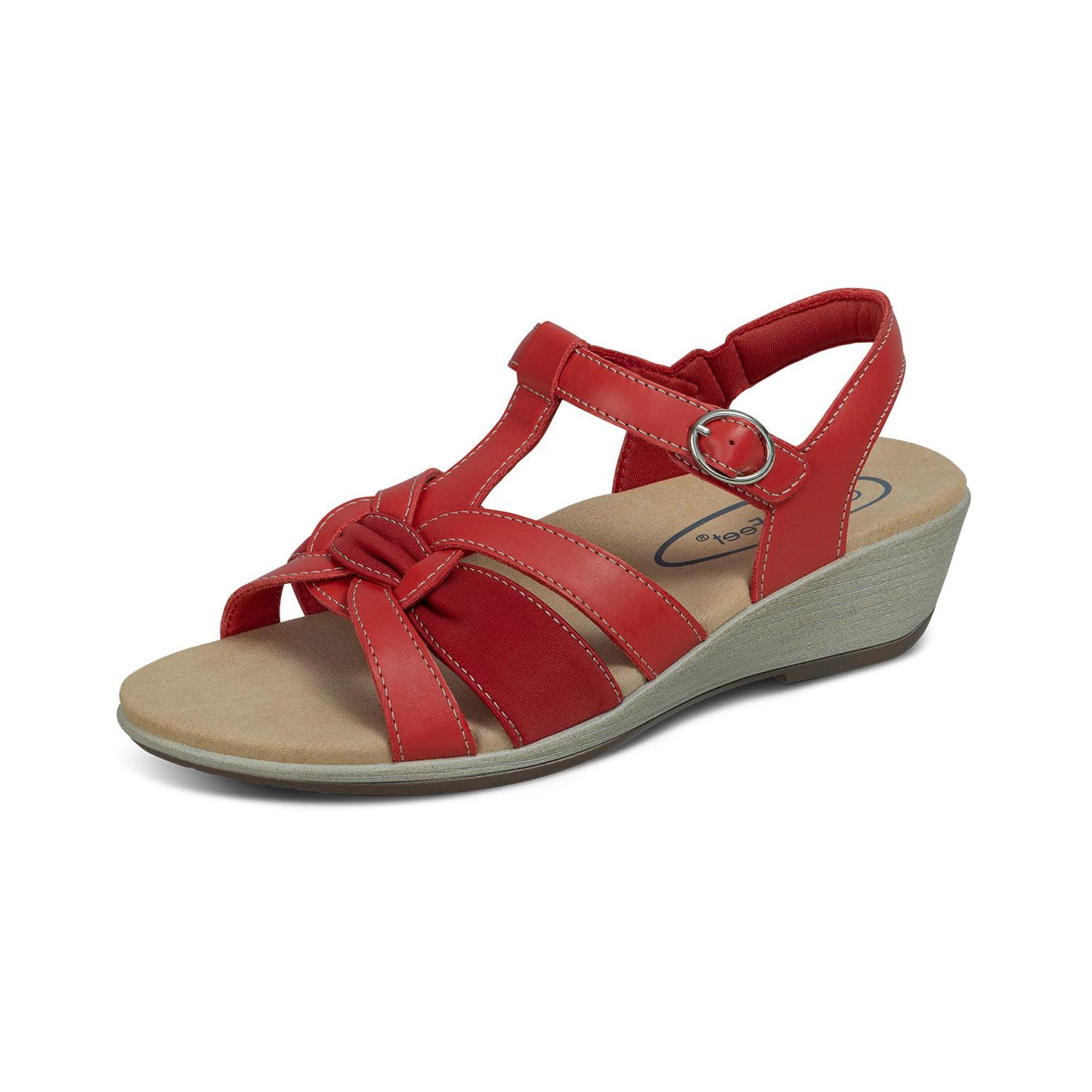 Orthofeet Women's Orthopedic Red Hope Sandals, Size 7