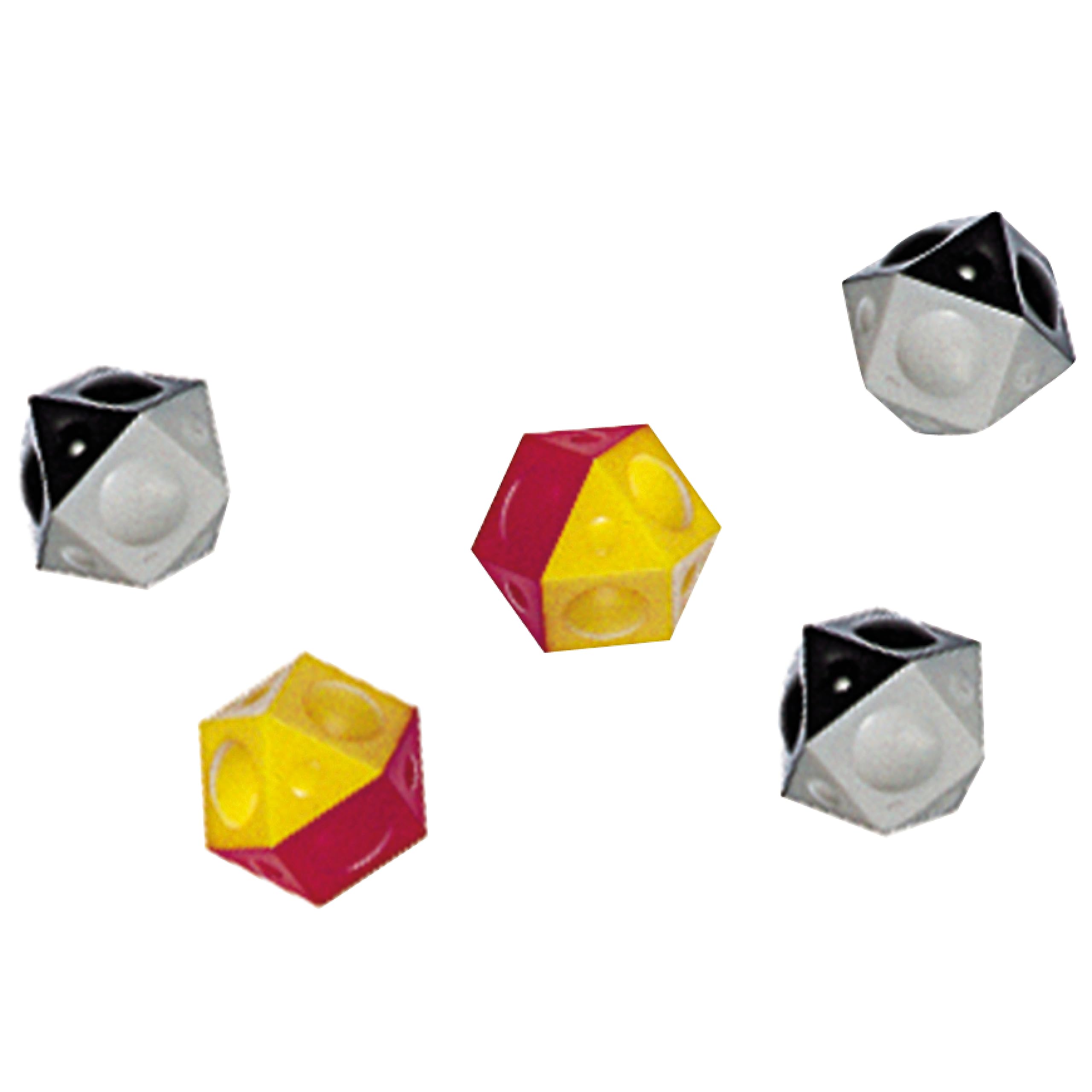 TIPP-KICK Replacement Balls, Pack of 5 I Original Table Football Game Accessories I Black/White & Red/Yellow