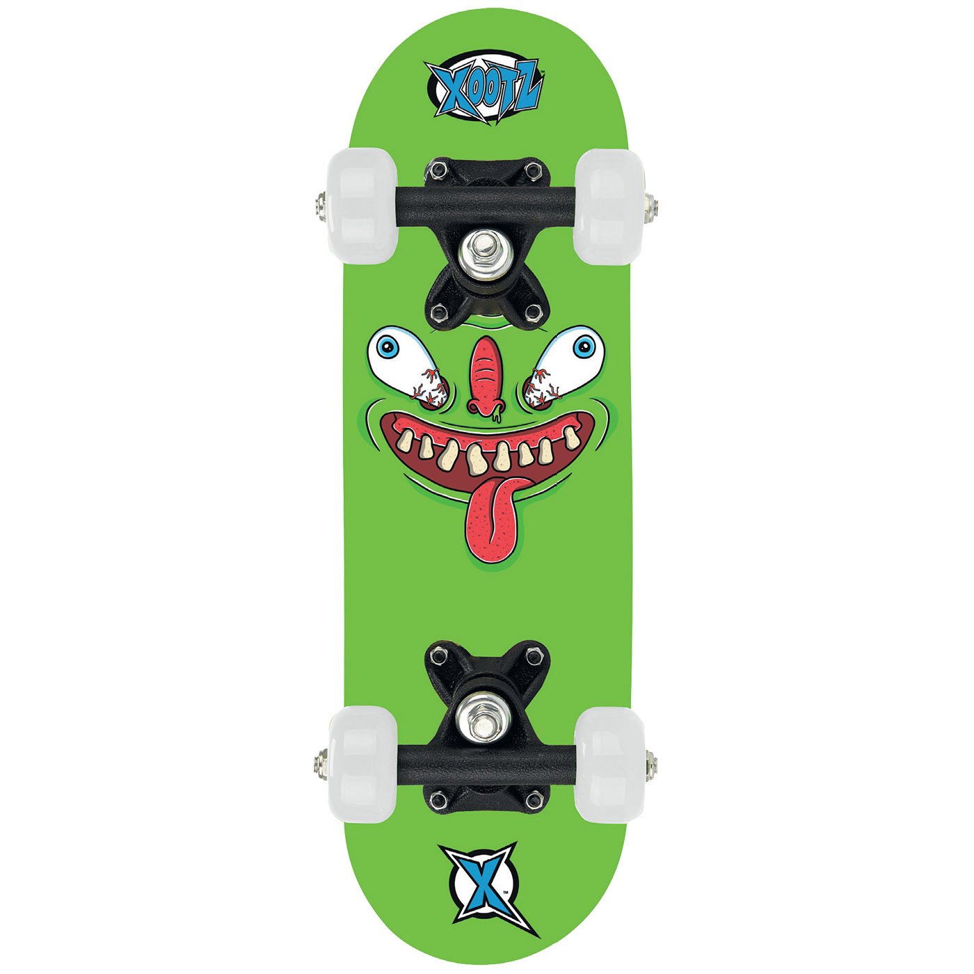 Xootz Childs Mini Skateboard - 17 Inch (Green Monster)