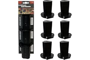 StealthMounts Tool Holder Compatible with Milwaukee M12 (6 Pack) - Black | StealthMounts Locking Tool Mounts | Made in the UK
