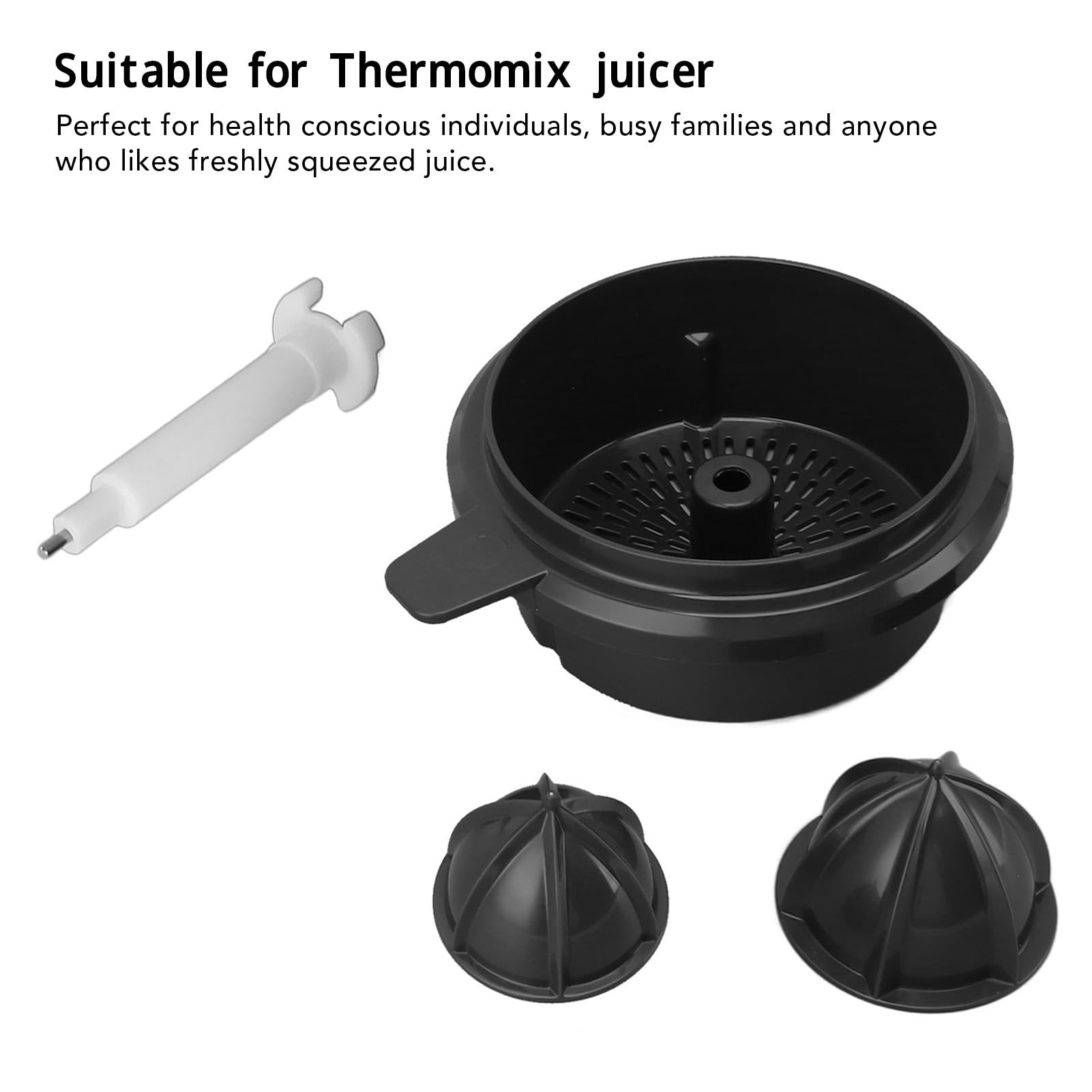 TOPINCN Juicer Orange Press Strainer Kit, Portable Squeezer Machine Parts for Thermomix Juicing Strainer Basket with Press Cone