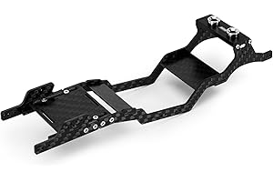 INJORA Universal LCG Carbon Fiber Chassis Frame Kit for 1/24 Axial SCX24 Upgrade, 35g