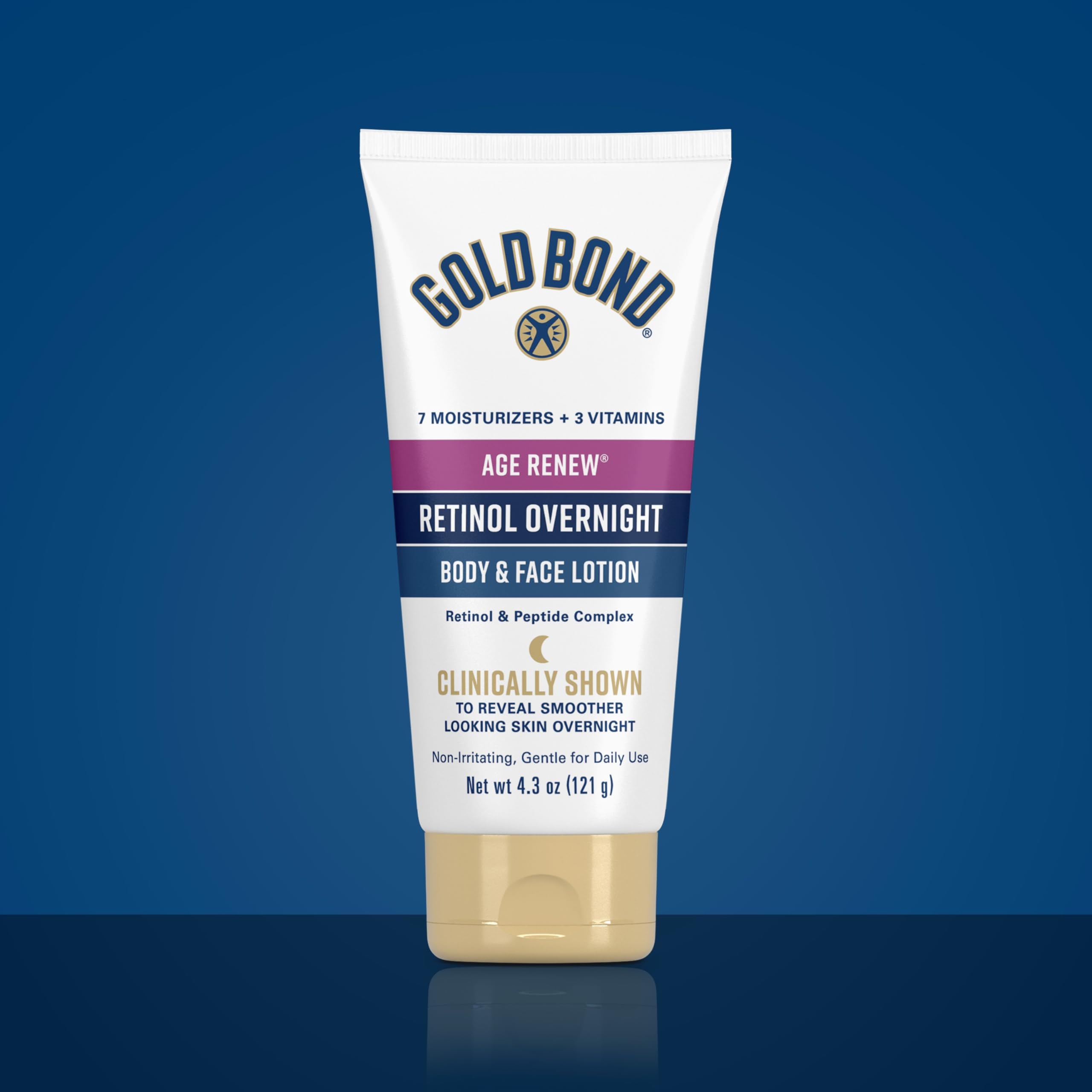 Gold Bond Age Renew Day & Night Duo Lotion Set for Body & Face, Gold Bond Crepe Corrector Lotion, Visibly Firms Skin & Gold Bond Retinol Overnight Lotion, Visibly Smooths Skin, 8.6 oz.