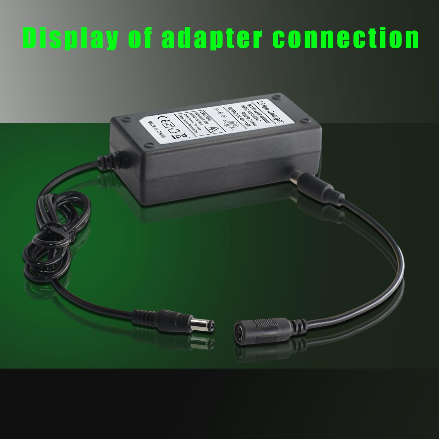 42V 2A Scoter Charger 5 Plugs for 36V Lithium Battery Pack DC 5.5 * 2.1 with 8mm 3 Prong/12mm 3 Prong Connector/8mm RCA/ 3-Pin Male XLR Connector,Universal 5 in 1 Charger Power Adapter