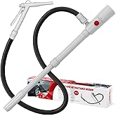 anngrowy Fuel Transfer Pump Battery Powered with Auto-Stop/Hand Trigger Nozzle, Gas Can Pump Transfer with 3.2/2.8 GPM, 51"/53.7" Hose, Liquid Transfer Pump for Oil, Gasoline, Diesel (Stick Stop)