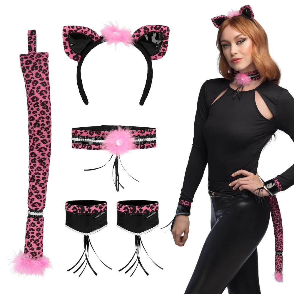 Boland 52117 Set Pink Leopard Costume, Unknown, Multicoloured, Standard Size