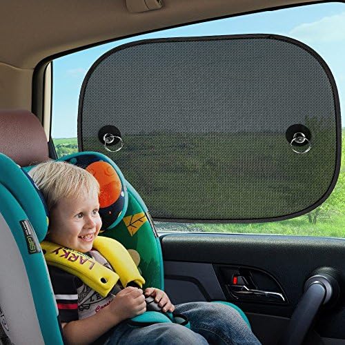 Mopoin Car Window Shade,17"X14" Car Side Window Sun Shade,Cling Sunshade Protect Your Kids And Automotive Interior,Car Sun Shade For Full-Size Cars,SUVs and Minivans,3 Pack