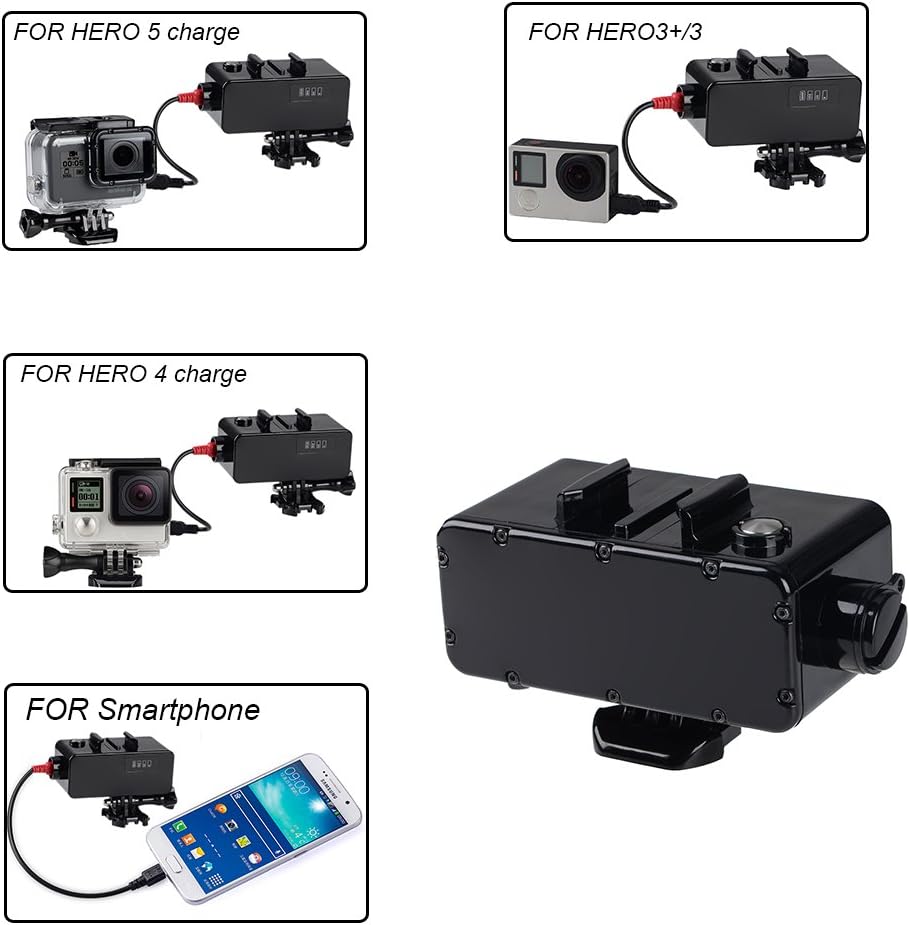 Hero3 Hero 4 Session Hero 5 Session And Yi Action Sj Camera Digital Camera And Smartphone Suptig 50mah Waterproof Power Bank For Gopro Hero 6 Hero 5 Hero 4 Hero 3 Battery