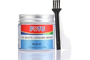 FOTU 130 White Lithium Grease - High Performance Lubricant for All Your Mechanical Needs - 100% Pure & Long - Lasting - Ideal for Bearings, Chains, Garage Door Hinges, Windows Tracks (3.5 Oz, 1-Pack)