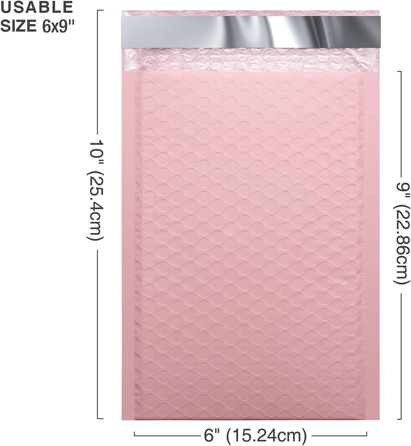 Metronic Sakura Pink Bubble Mailers 6x10 (25 Pack Bulk #0) Light Pink Blush Poly Bubble Mailers, Self-Seal Shipping Bags, Padded Envelopes, Packaging Supplies for Small Business, Boutique : Office Products