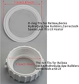 UCEDER 2 Pack Spa Hot Tub Heater Split Nut Unions & Gaskets 2 Inch view 4