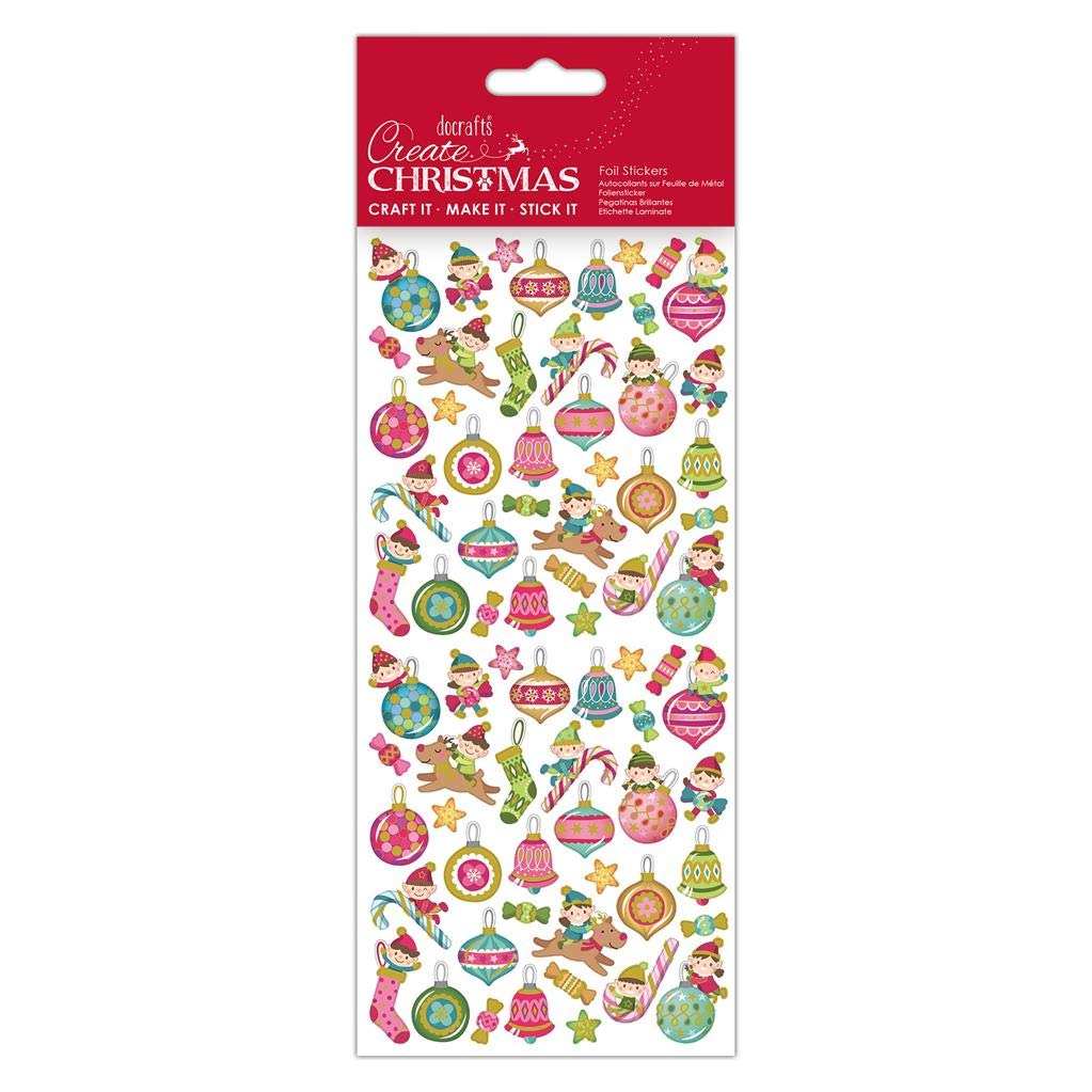 Papermania Christmas Foil Stickers - Cheeky Elves