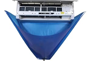 JUFAY Air Conditioner Cleaning Cover Kit, Waterproof Wall Mounted Split Air Conditioner Dust Washing Clean Cover with 2.4mWater Pipe - Mini Split Clean Bag for Household 1~1.5P(size:135x60cm)