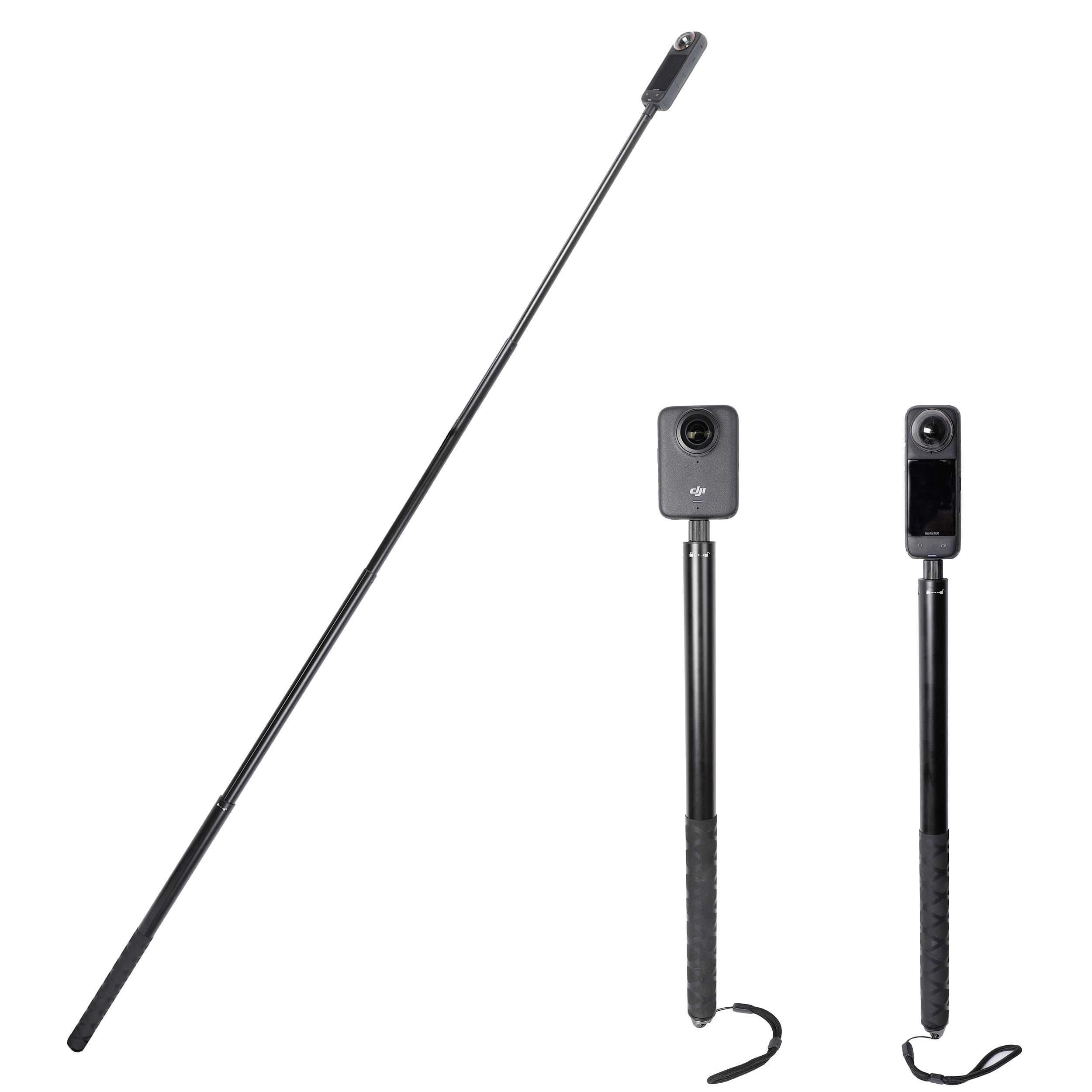 Photo 1 of PellKing Long 77inch Invisible Selfie Stick for Insta360 ONE X5,X4, X3, X2, X, Insta360 ONE R, RS, DJI OSMO 360,GoPro Max, Insta 360 Camera 1/4" Extended Monopod Pole