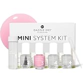 Dazzle Dry Mini Kit &ndash; Pinkies Up &ndash; 4 Step System (5 Piece Kit) | A Barely-There Pink With Cool Undertones &middot; Sheer &middot; Cream Finish &middot; Quick-Dry &middot; 5 Manicures