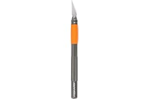 Fiskars Detail Craft Knife, Cool Gifts for Brother, Included with Protective Cover, 8", Exacto Knife for Crafting, Orange
