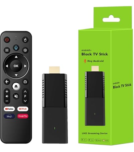 Clé TV Android 14.0 - 4K, 2GB RAM, 16GB, WiFi Double Bande, Bluetooth 5.0 - Compatible Tous Téléviseurs