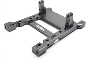 TREAL SCX10 Pro Front Chassis Brace Servo & Winch Mount Aluminum 7075 CNC Billet Machined Upgrades Parts (Gray)