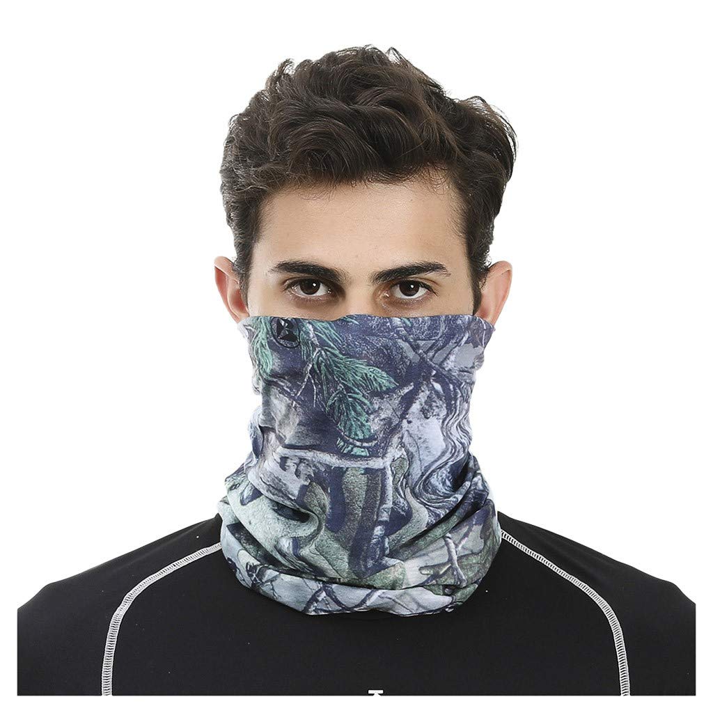 MmNote Unisex Seamless Quick Dry Breathable Outdoor UV Protection Head Wrap Face Scarf Neck Gaiter Bandana Balaclava