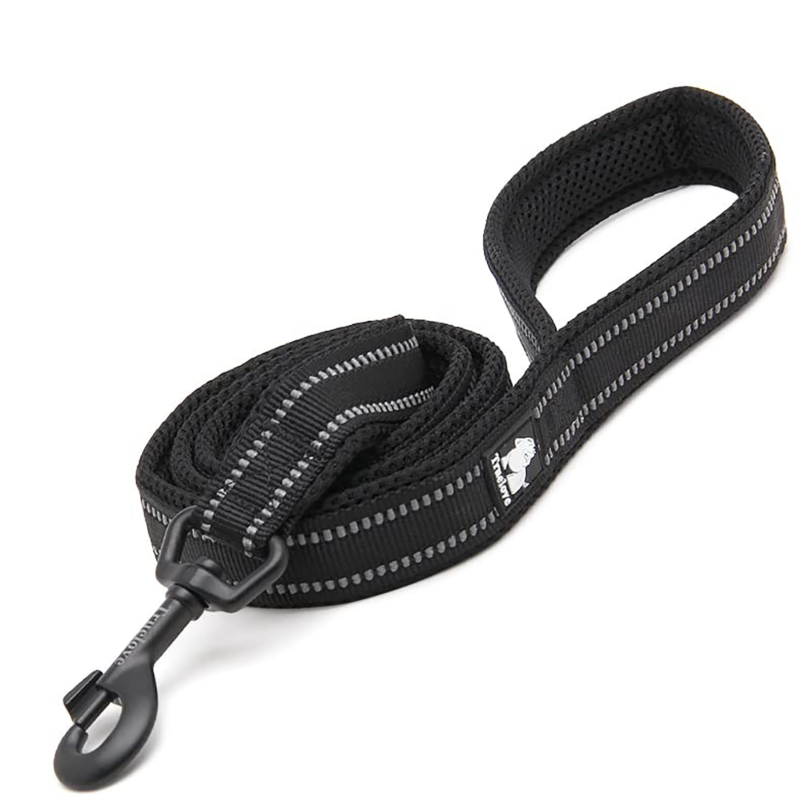 Photo 1 of TRUE LOVE Reflective Dog Leash Puppy Walking Lead, Padded Pet Chain Rope?Length 110cm TLL2111(Black,S)