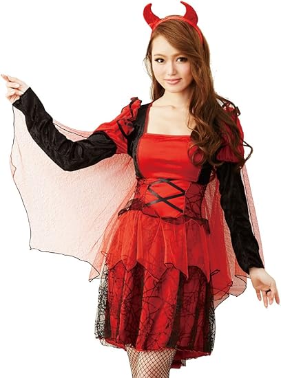 Amazon Co Jp アルージェ Aruge ハロウィン コスプレ 仮装 大人 悪魔 デビル 親子ペア B5c F デビル大人用 服 ファッション小物