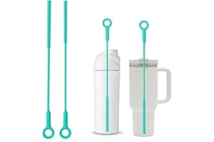 Raymeefa Straw Cleaner,Extra Long Straw Cleaner Brush,Reusable Silicone Straw Cleaner,Crevice Brush,Soft Straw Cleaning Brush