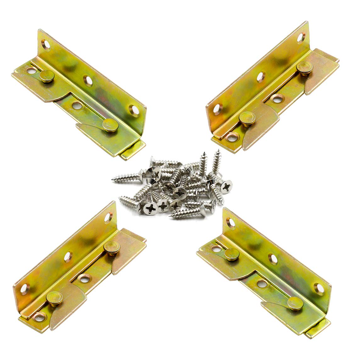 Luomorgo 4 Sets Bed Rail Brackets Non Mortise Bed Rail Fittings Bed Frame Brackets For Headboard And Footboard With Screws Buy Online In Mauritius At Mauritius Desertcart Com Productid 67173574