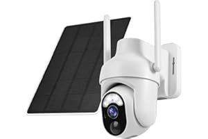 GEEKEE Cameras for Home Security, 360° PTZ Solar Camera Outdoor Wireless with Motion Detection, 2K Color Night Vision, 2-Way Talk, Spotlight/Siren, Waterproof, Cloud/SD Storage Battery Powered WiFi Camera