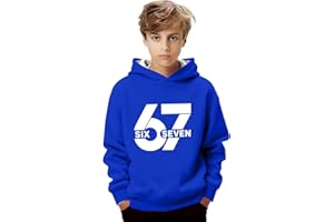67 Hoodie Kids Funny Six Seven 6 7 Meme Printed Long Sleeve Cute Sweatshirt Boys Girls Comfy Fashion Sweater