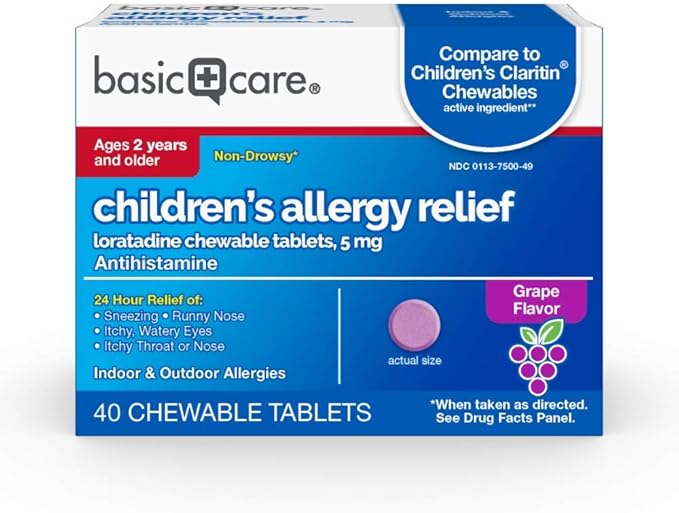 Basic Care Children's Allergy Relief, Loratadine Chewable