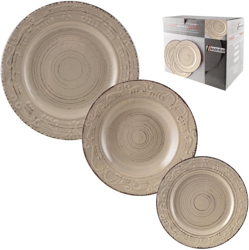 Zuppiera In Ceramica Bianca Shabby Chic - Collezione Moss Rose, 23.5x23.5 Cm - Per Tavola Elegante - Foto 5