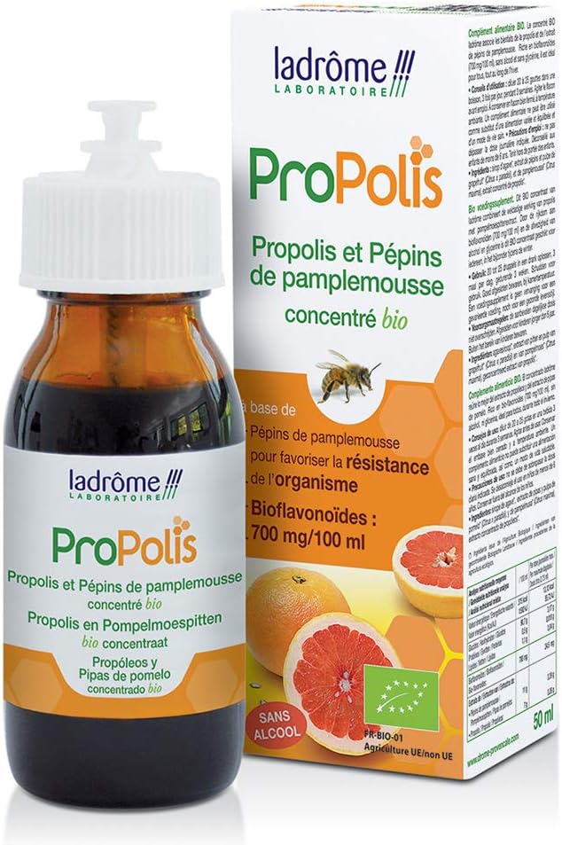 La Drome Propolis/Grapefruit Seeds, Organic Concentrate, 50 ml, Multicolored, 50 ml (Lot de 1)