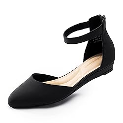Cusolemore Women's Closed Toe Flat Shoes with Ankle