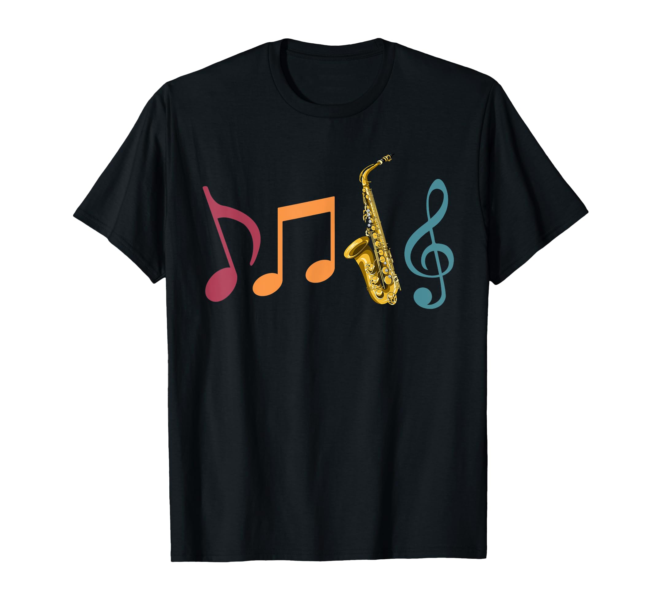 Music Notes Sax Player Jazz Musician Saxophonist Saxophone T-Shirt