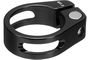 HARFINGTON Bike Seat Post Clamp 31.8mm Clip Aluminum Alloy Bicycle Locking Seat Post Ring with M4 Hex Screw for 27.2 to 28.6m