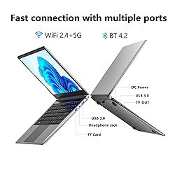 Laptop 16-inch 8GB DDR 256GB SSD Portable Laptop