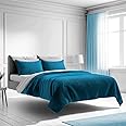 Mezzati Bedspread Coverlet Set Stunning Blue – Prestige Collection - Comforter Bedding Cover – Brushed Microfiber Bedding 3-Piece Quilt Set (King/Cal King, Stunning Blue)