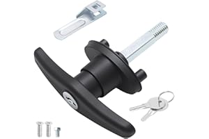 Vkinman Universal T-Handle Lock Kit with Screws, Keyed Alike for Truck Cap, Topper, Camper Shell & Garage Door, Complete Matc