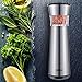 Deik Electric Pepper Grinder, Salt Pepper Mill, Gravity Battery Powered Salt Grinder with Adjustable Ceramic Coarseness, Electronic Black Pepper Mill, Sliver
