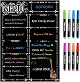 DumanAsen Magnetic Fridge Calendar Meal Planner 16x12 Includes 8 Pens Black view 1