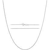 KISPER Solid 925 Sterling Silver Chain Necklace for Women Thin & Secure - Italian 1.6mm Diamond Cut Cable Link with Lobster Clasp - Made in Italy (16-30 Inch)
