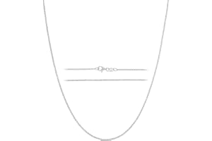 KISPER Solid 925 Sterling Silver Chain Necklace for Women Thin & Secure - Italian 1.6mm Diamond Cut Cable Link with Lobster Clasp - Made in Italy (16-30 Inch)