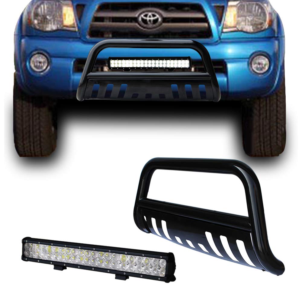 Amazon.com: tuokiy Black Bull Bar Bumper Grille Guard for 05-15 Toyota  Tacoma with 4D Lens 20inch 126W Led Light Bar +Free Wiring Harness:  Automotive