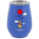 Silver Buffalo Winnie The Pooh Up and Away Double Wall Stainless Steel Stemless Tumbler w/Lid, 10-Ounces