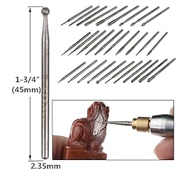 Yakamoz 30Pcs 2.35mm Shank Titanium-Coated Diamond
