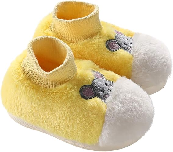 Amazon Posee 子供用 スリッパ 暖かい 室内 静音 軽量 ふわふわ シンプル 防寒 冬用 ボア コンフォート カップル かわいい キャラクター Posee シューズ バッグ