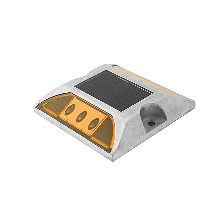 Elviray Aluminium wasserdichte LED solarbetriebene Straßen Stud Light reflektierende Boden Lichtweg Deck Dock Warnleuchte